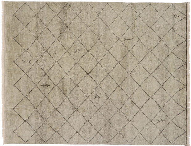 9 x 12 Modern Tribal Gray Moroccan Rug 30592