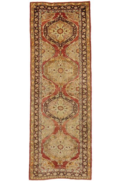 4 x 11 Vintage Turkish Oushak Rug 51055