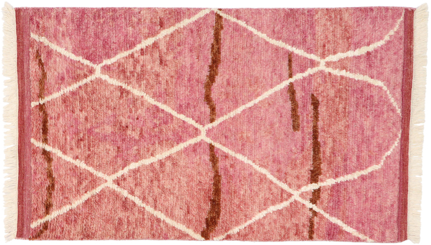 3 x 5 Small Modern Pink Moroccan Rug 30597