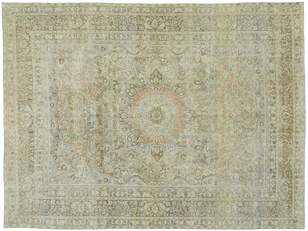 9 x 12 Antique Persian Mashhad Rug 53219