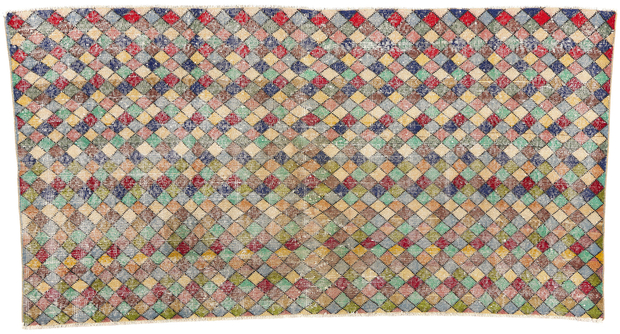 4 x 7 Zeki Muren Distressed Vintage Turkish Sivas Rug 53282