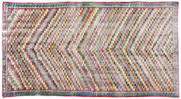 4 x 7 Zeki Muren Distressed Vintage Turkish Sivas Rug 53301