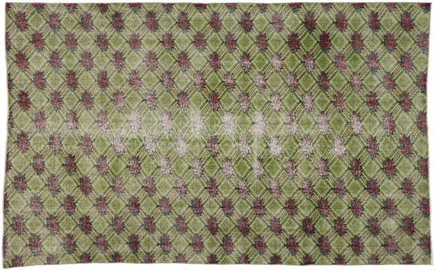 6 x 9 Vintage Green Turkish Sivas Rug 53314