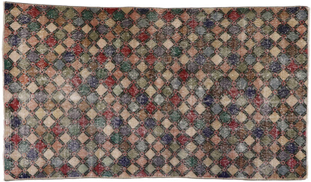 4 x 7 Vintage Turkish Sivas Rug 53327