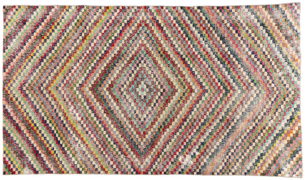 5 x 8 Zeki Muren Distressed Vintage Turkish Sivas Rug 53309