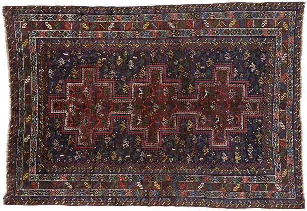 7 x 10 Antique Persian Shiraz Rug 53396