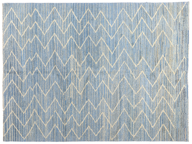 10 x 14 Modern Blue Moroccan Rug 80642