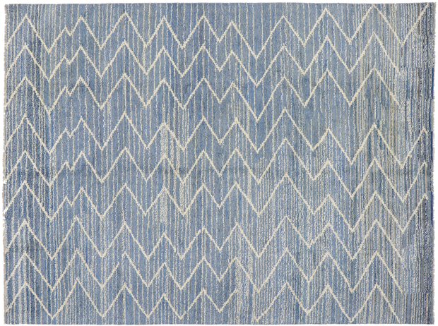 10 x 14 Modern Blue Moroccan Rug 80642