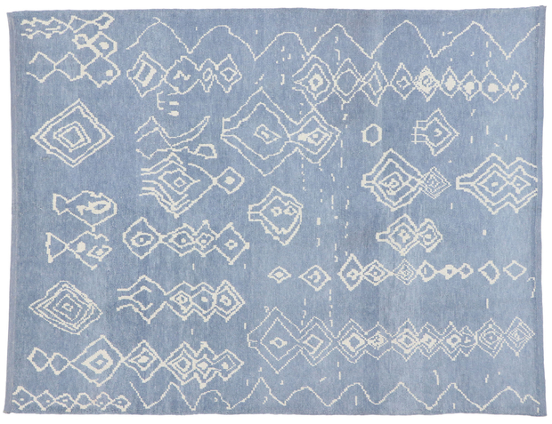 8 x 10 Light Blue Moroccan Rug 53440