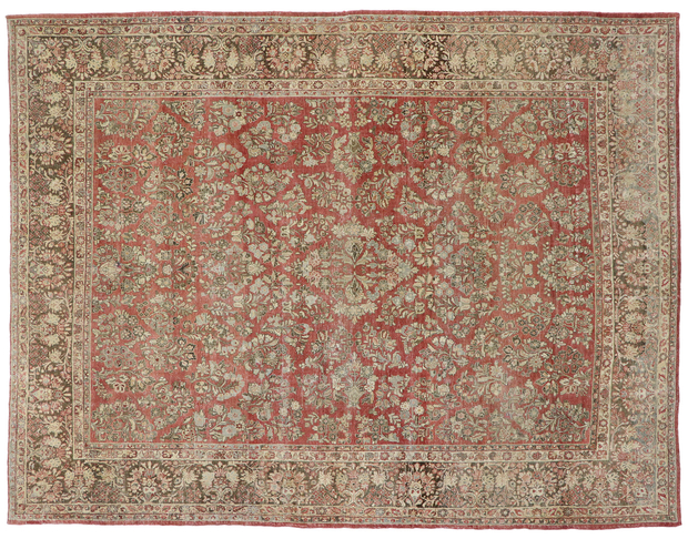 10 x 13 Antique Persian Sarouk Rug  53445