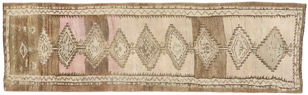 3 x 9 Vintage Turkish Oushak Runner 53470