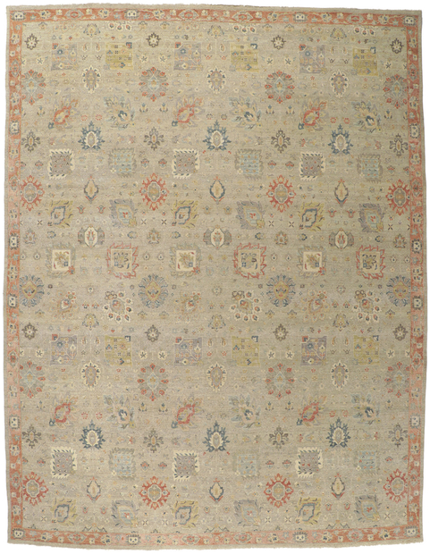 12 x 15 Distressed Modern Oushak Rug 30629