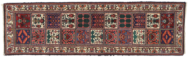 3 x 9 Vintage Persian Bakhtiari Rug 77595