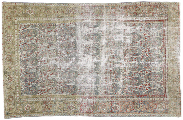 4 x 6 Antique Persian Senneh Boteh Rug 60818