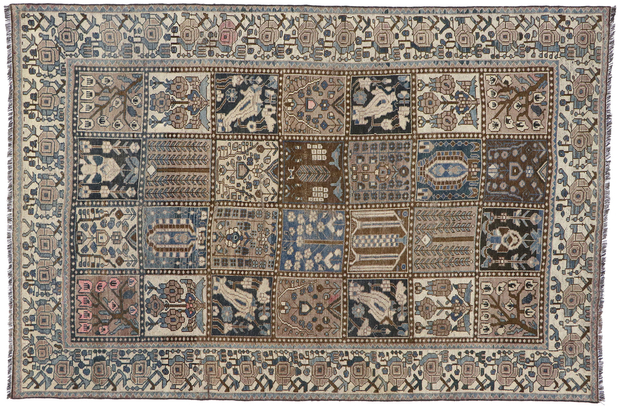 6 x 10 Antique Persian Bakhtiari Rug 60821