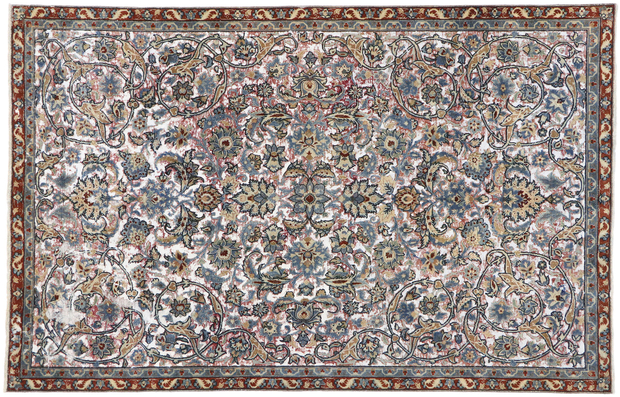 6 x 9 Antique Persian Tabriz Rug 60824
