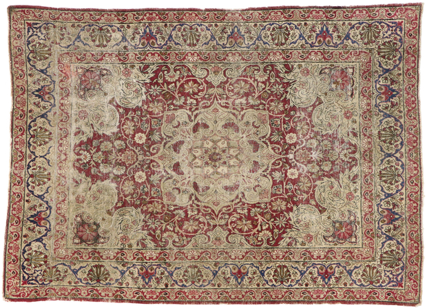 4 x 6 Antique Persian Kerman Rug 77608