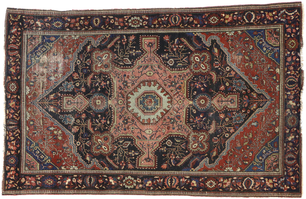 4 x 6 Antique Persian Farahan Rug 77609