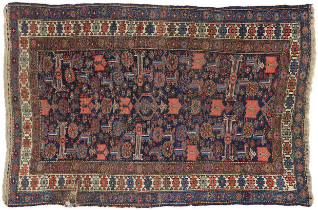 4 x 6 Antique Persian Bijar Rug 77611