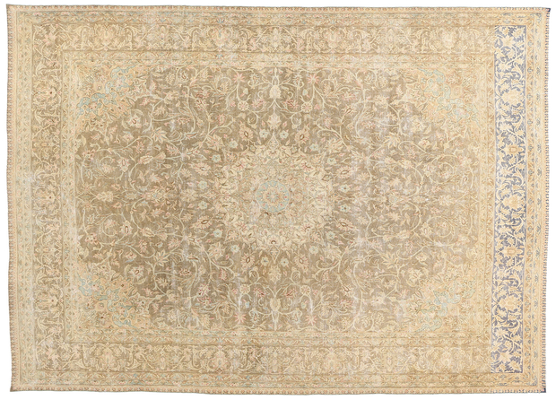 10 x 14 Late 19th Century Distressed Antique Persian Kerman Rug 60828