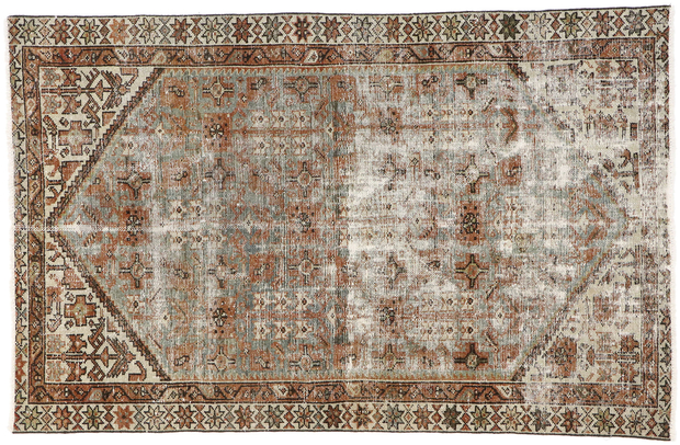 4 x 6 Antique Persian Hamadan Rug 60830