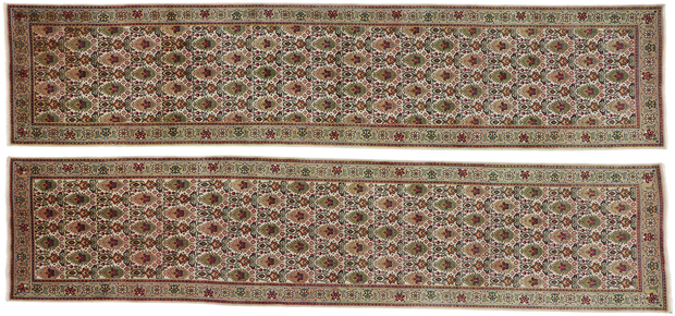 3 x 13 Antique Persian Tabriz Runner 77637