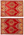 4 x 5 Vintage Red Turkish Oushak Rug 51123 Matching Pair