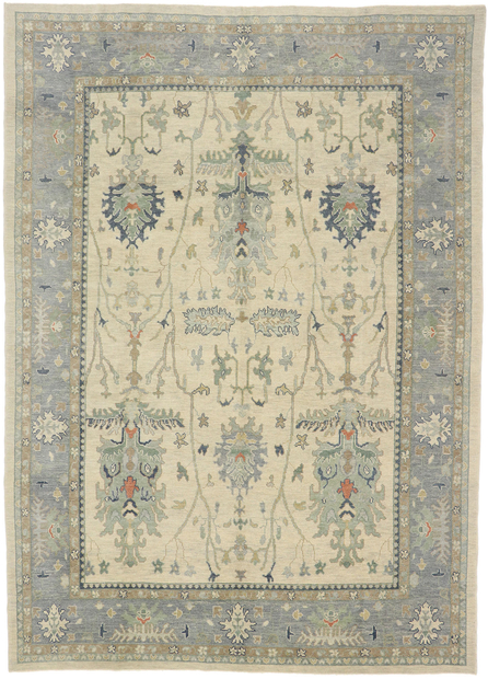 10 x 14 Contemporary Turkish Oushak Rug 53492