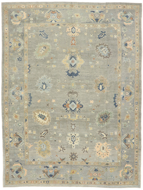 10 x 13 Contemporary Turkish Oushak Rug 5349510 x 13 Contemporary Turkish Oushak Rug 53495