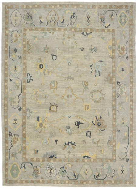 10 x 14 Contemporary Turkish Oushak Rug 53498