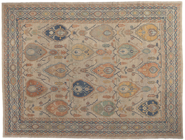 10 x 14 Modern Turkish Oushak Rug 53512