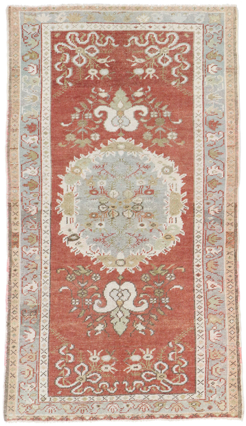 3 x 5 Vintage Turkish Oushak Rug 53523