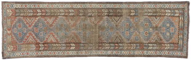 3 x 9 Antique Persian Shiraz Runner 60890