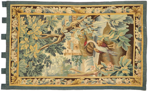 3 x 5 Antique French Verdure Tapestry 77764