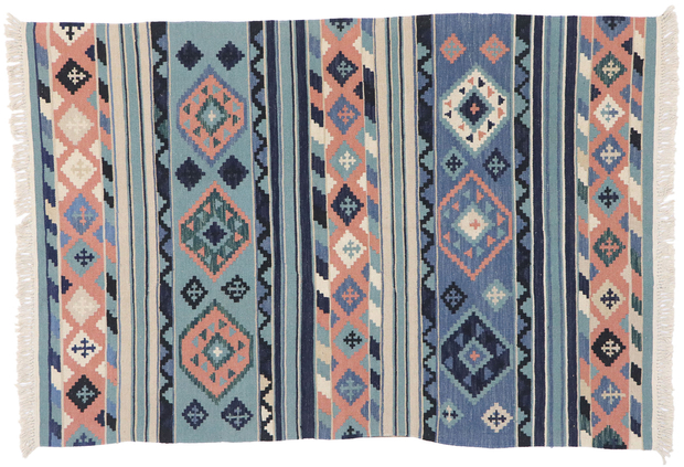 4 x 6 Vintage Persian Shiraz Kilim Rug 77816
