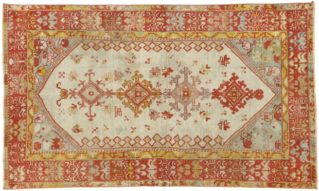 3 x 6 Antique Turkish Oushak Rug 53564