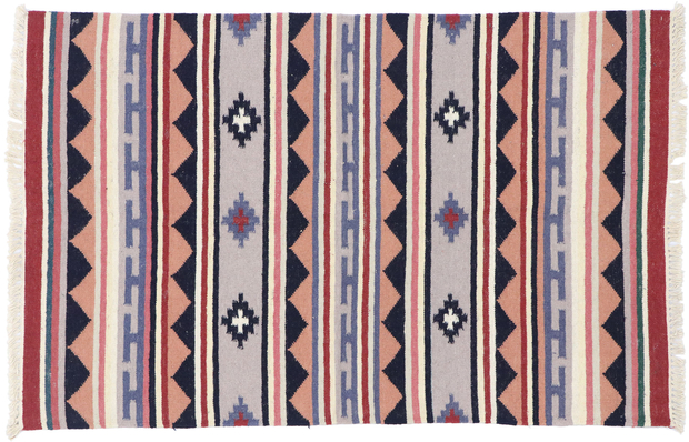 3 x 5 Vintage Persian Shiraz Kilim Rug 77836
