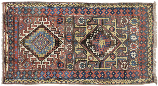 5 x 9 Antique Caucasian Azerbaijan Rug 60923