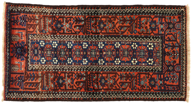 4 x 8 Antique Caucasian Azerbaijan Rug 60924