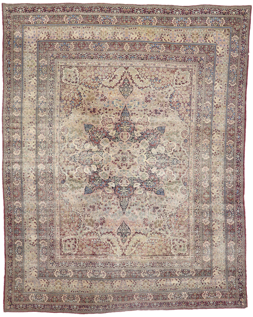 10 x 13 Antique Persian Lavar Kermanshah Rug 78080