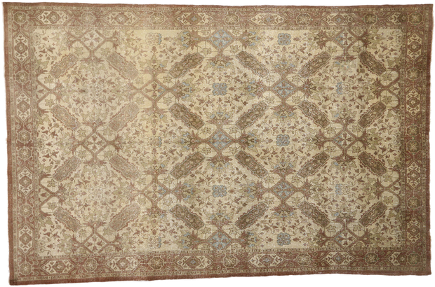 10 x 16 Distressed Antique Persian Tabriz Rug 51164