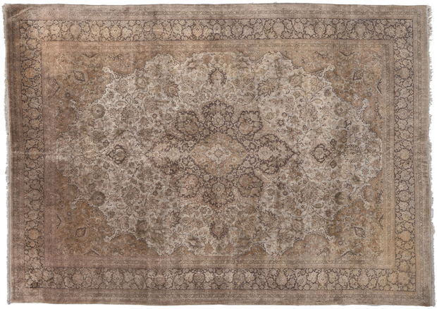 8 x 12 Vintage Persian Silk Qum Rug 77669