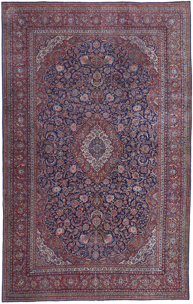 12 x 19 Antique Persian Qazvin Rug 77866