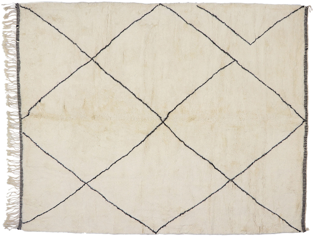 11 x 13 Organic Modern Beni Mrirt Moroccan Rug 21109