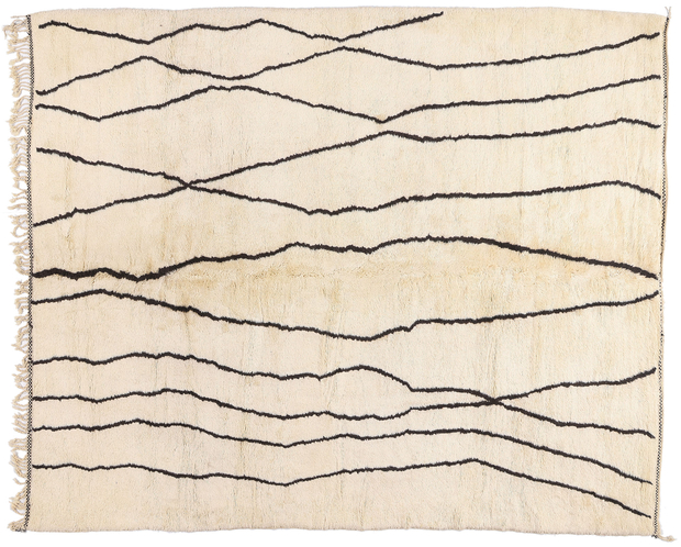 11 x 13 Organic Modern Beni Mrirt Moroccan Rug 21123