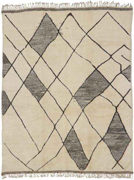 9 x 11 Modern Beni Mrirt Moroccan Rug 21157