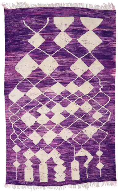 9 x 14 Purple Moroccan High-Low Rug 21164