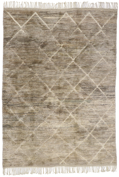 9 x 12 Modern Brown Beni Mrirt Moroccan Rug 21182