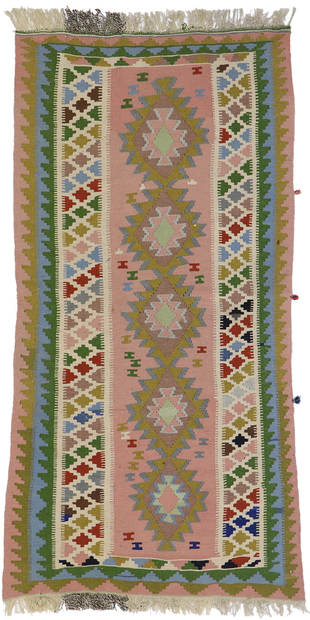 3 x 6 Vintage Persian Shiraz Kilim Rug 78024