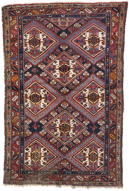 4 x 7 Vintage Persian Hamadan Rug 78032